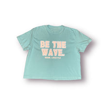 Load image into Gallery viewer, BE THE WAVE - AQUA - "CROPPED" LADIES (3M REFLECTIVE TEE)