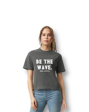 Load image into Gallery viewer, BE THE WAVE - AQUA - "CROPPED" LADIES (3M REFLECTIVE TEE)