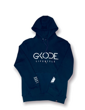 Load image into Gallery viewer, LISTEN, LEARN, &amp; LOVE PREMIUM HOODIE (NAVY BLUE)
