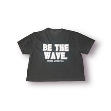 Load image into Gallery viewer, BE THE WAVE - ASPHALT - &quot;CROPPED&quot; LADIES (3M REFLECTIVE TEE)
