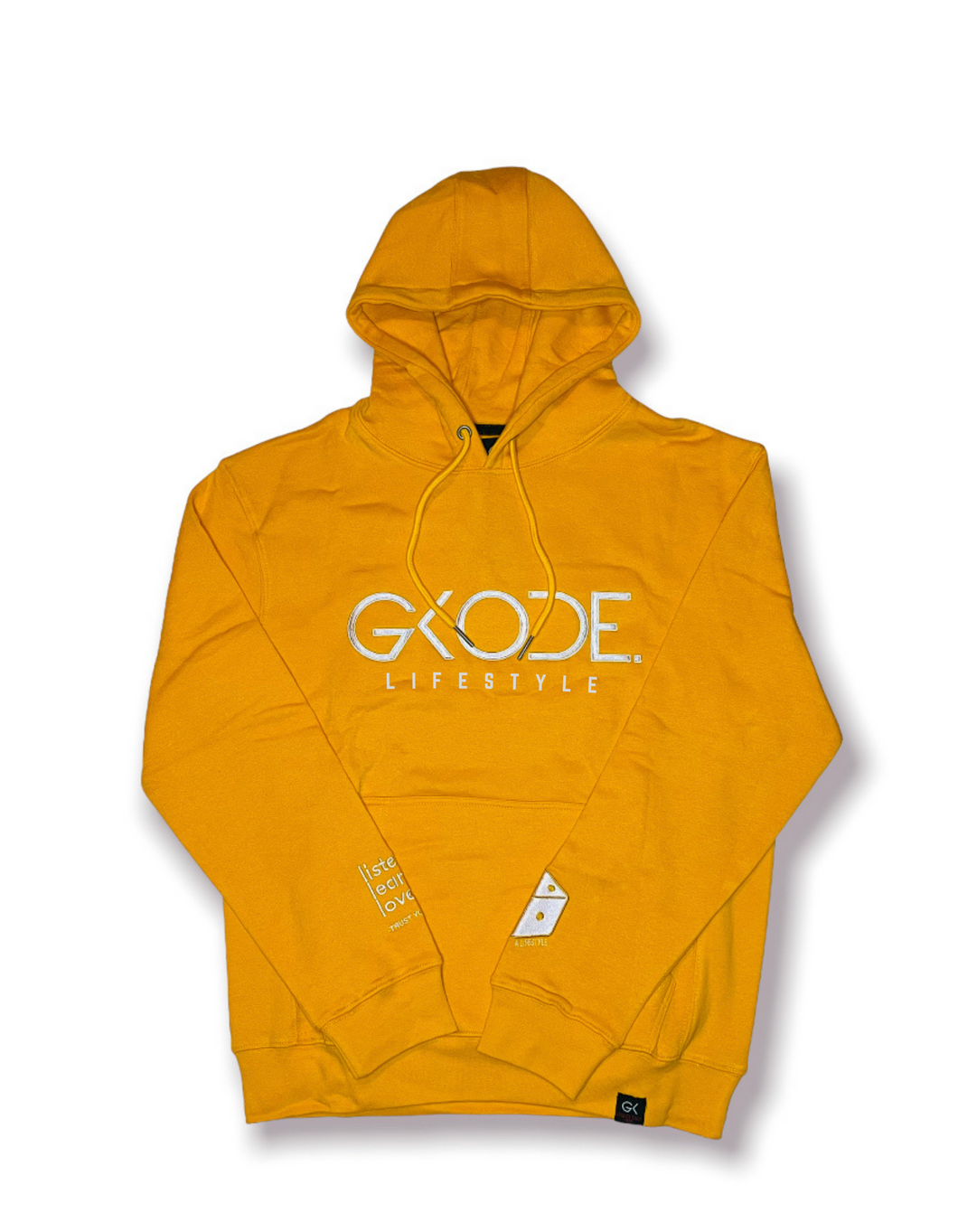 LISTEN, LEARN, & LOVE PREMIUM HOODIE (GOLDEN YELLOW)